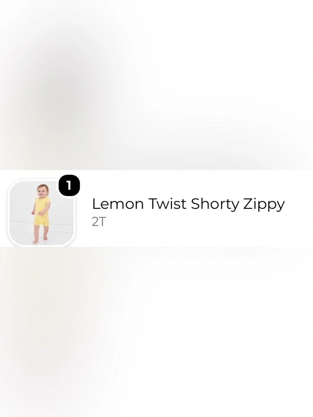 Little Sleepies Lemon Twist Shorty Zippy 2T